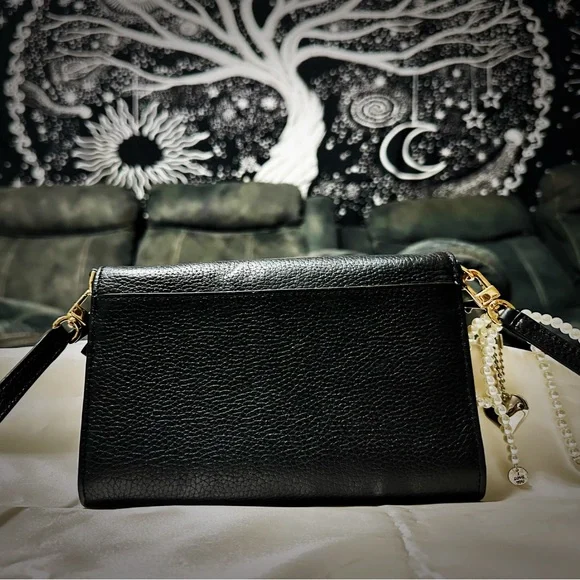 Vintage style Tory Burch small crossbody Bag Black Leather - Picture 8 of 17